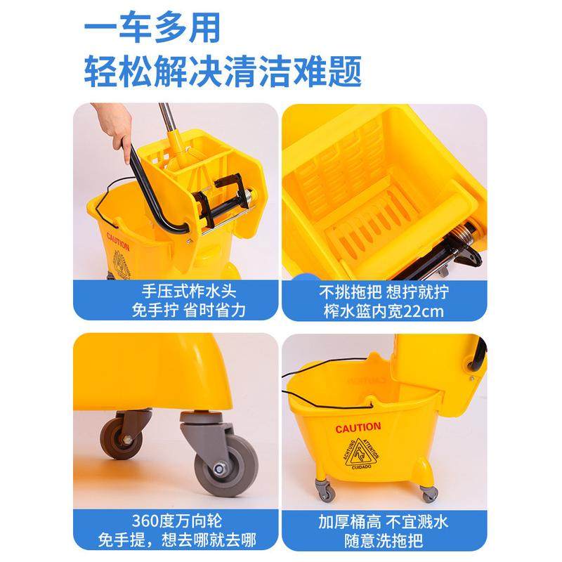 XEI3榨水车拖把桶尘推挤水桶拖地桶酒店商用大容量墩布柞水家用清,淘宝优惠券,粉丝福利购,淘宝优惠卷