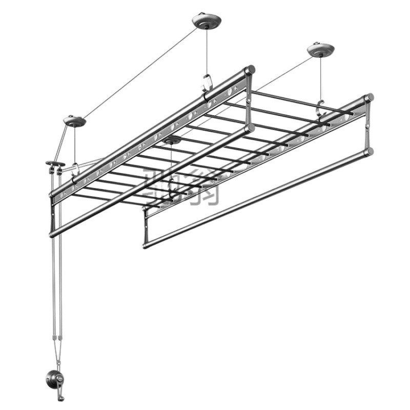 ruu晾衣架升降手摇阳台用四杆晒被子晒衣杆室内自动折叠式晒晾,淘宝优惠券,粉丝福利购,淘宝优惠卷