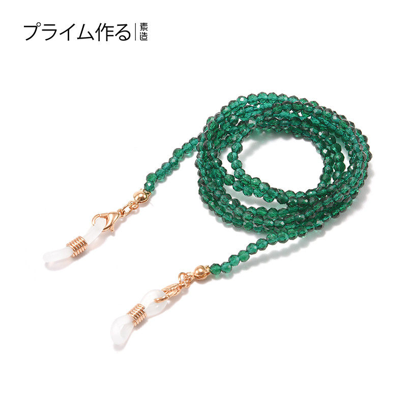 Trendy sunglasses chain emerald glasses chain fairy green anti-lost jewelry