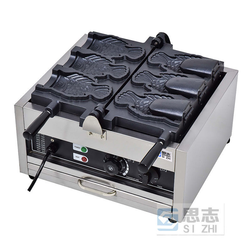 思志鲷鱼烧机器三条鱼开口冰淇淋机日式开口鱼饼机电热烤饼机,淘宝优惠券,粉丝福利购,淘宝优惠卷