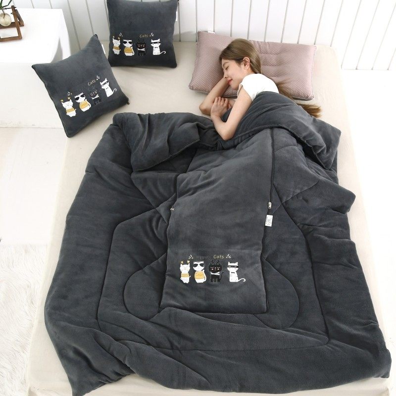 加厚抱枕被子两用汽车沙发靠垫枕头被办公室折叠空调被午睡,淘宝优惠券,粉丝福利购,淘宝优惠卷