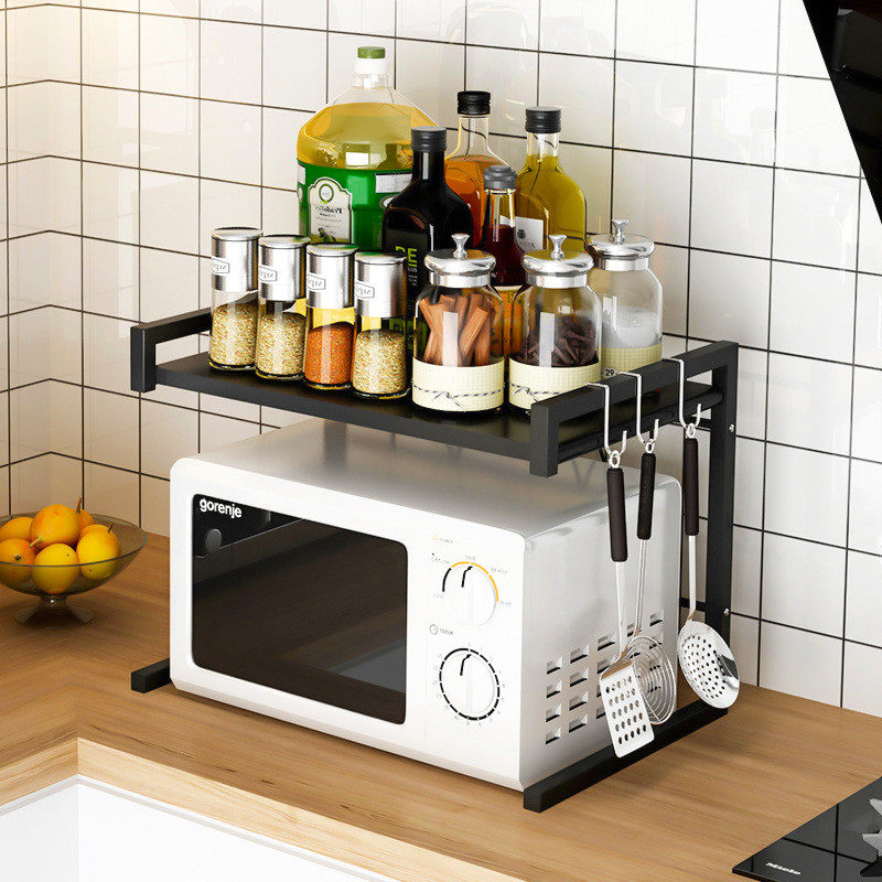可伸缩厨房置物架微波炉烤箱架子家用双层台面桌面电饭锅收纳支架,淘宝优惠券,粉丝福利购,淘宝优惠卷