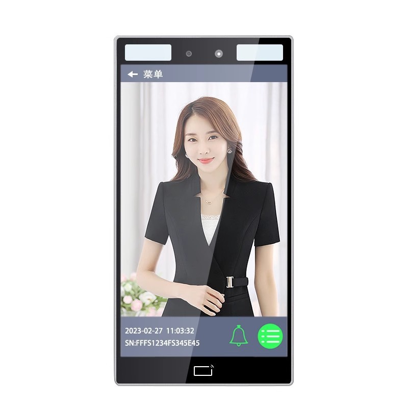 8-inch large screen face recognition access control system all-in-one office attendance machine face swiping card waterproof access control lock