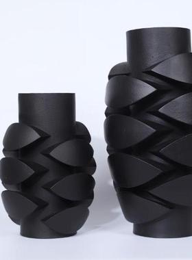 热销简约现代样板房间售楼处家居餐桌面轮胎插花器软装花瓶摆件饰