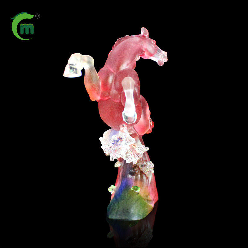 锋明琉璃马到成功摆件办公室装饰品工艺品古法琉璃马奖杯生肖动物,淘宝优惠券,粉丝福利购,淘宝优惠卷