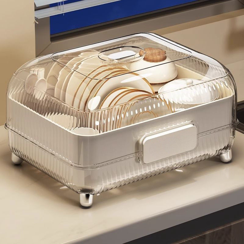 碗碟收纳架厨房碗筷沥水架带轮餐具收纳盒桌面免安装带盖碗柜,淘宝优惠券,粉丝福利购,淘宝优惠卷