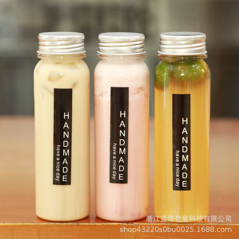 pet带盖果汁外卖商用透明塑料瓶小容量200ml一次性奶茶饮料果汁瓶,淘宝优惠券,粉丝福利购,淘宝优惠卷