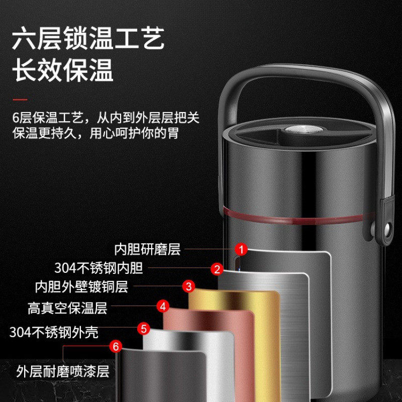 保温饭盒送饭长304不锈钢桶大容量便携24小时超长饭桶用上班族,淘宝优惠券,粉丝福利购,淘宝优惠卷