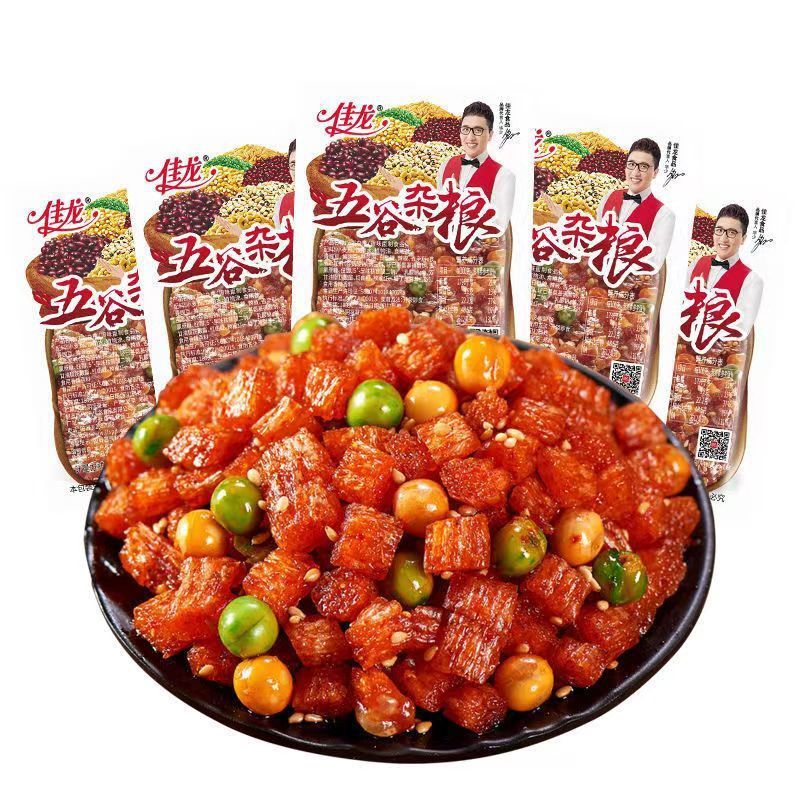 新货佳龙五谷杂粮辣条麻辣儿时怀旧吃货大全小零食休闲小吃的90后 - 图3