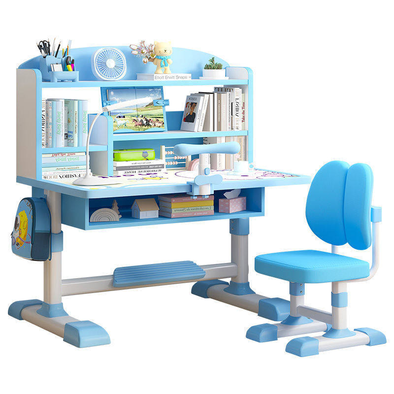 儿童学习桌可升降课桌椅学习写作业书架一体桌椅家用写字桌学习桌,淘宝优惠券,粉丝福利购,淘宝优惠卷