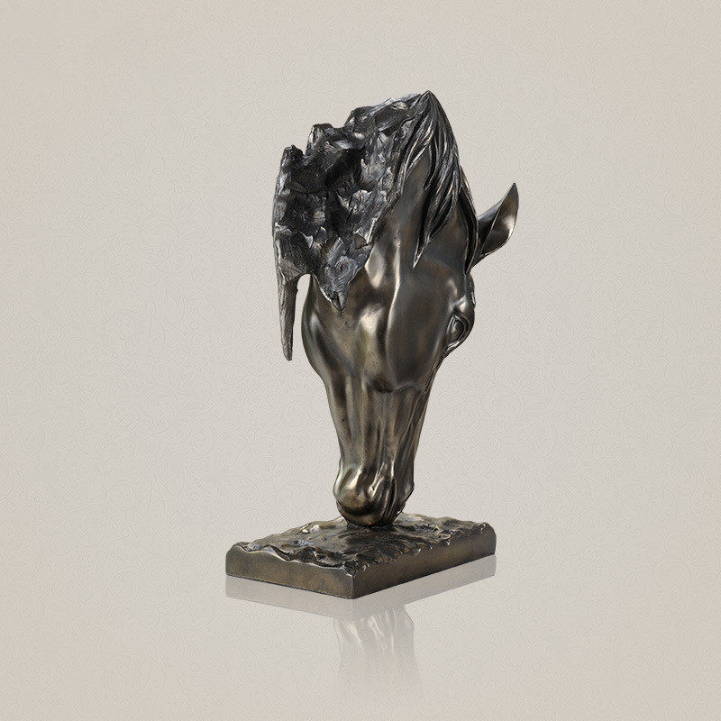 冷铸铜迎宾马头桌面摆件客厅电视柜酒柜玄关办公室装饰品乔迁送礼,淘宝优惠券,粉丝福利购,淘宝优惠卷