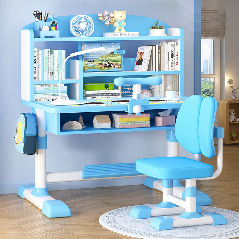 儿童学习桌可升降课桌椅学习写作业书架一体桌椅家用写字桌学习桌,淘宝优惠券,粉丝福利购,淘宝优惠卷