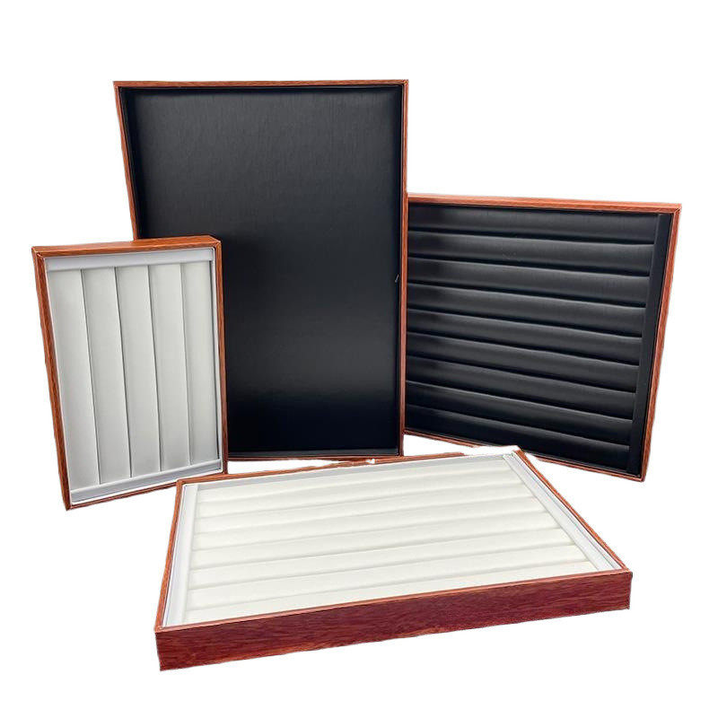 Jewelry display tray Jewelry Commercial pearl chain tray Wood grain ring tray Cultural play counter pickup