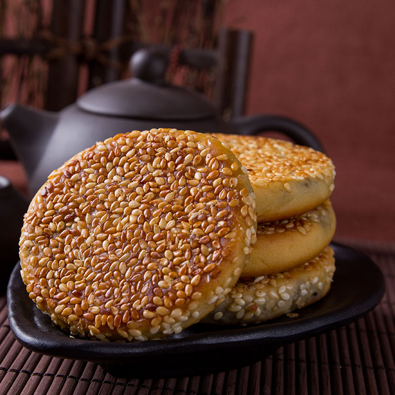 四川赵老师麻饼老式土芝麻饼月饼红糖椒盐味重庆成都特产小吃零食