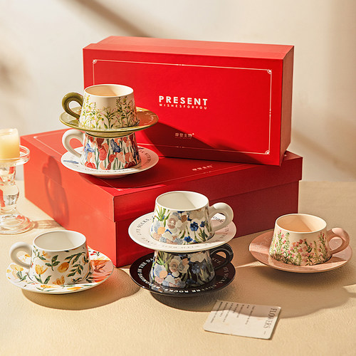 摩登主妇陶瓷咖啡杯子套装礼盒高档精致乔迁新居搬家新婚生日礼物 - 图3