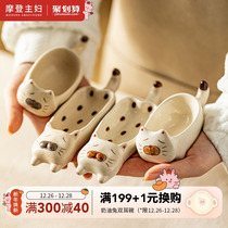 Morden Housewives Stay Cute Cat Food Dip Dish Ceramic Home Seasoned Seasoning Sauces Chopsticks rack Creative Little Taste Sauces