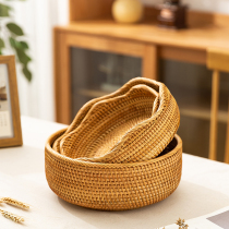 Morden Housewife Collection Basket of Woven Buns Woven Steamed Buns Buns for Home Garlic Ginger Containing snacks Box basket