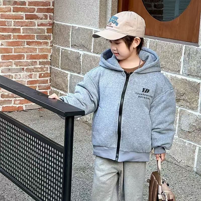 儿童冬款双面羽绒服宝宝新白鸭绒羽绒服中小童加厚双面穿连帽外套