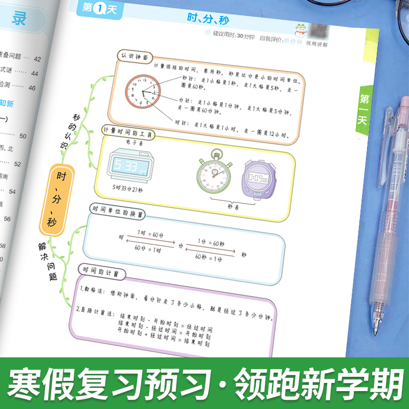 一本寒假衔接语文数学小学寒假阅读寒假口算练字贴寒假作业一二年级三四五六年级上下册人教版阅读理解专项强化训练书预复习一本通