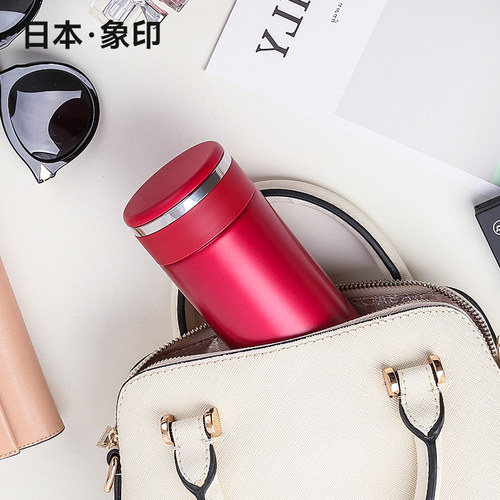 日本象印保温杯男女不锈钢便携水杯定制刻字商务泡茶杯进口JTE34 - 图3
