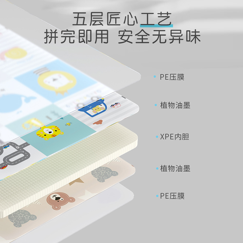 品高玩具旗舰店宝宝爬行垫加厚家用婴儿客厅拼接XPE爬爬垫无毒味儿童泡沫地垫子3