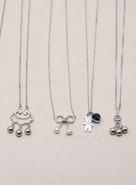 纯银小项链夏天锁骨链珍珠