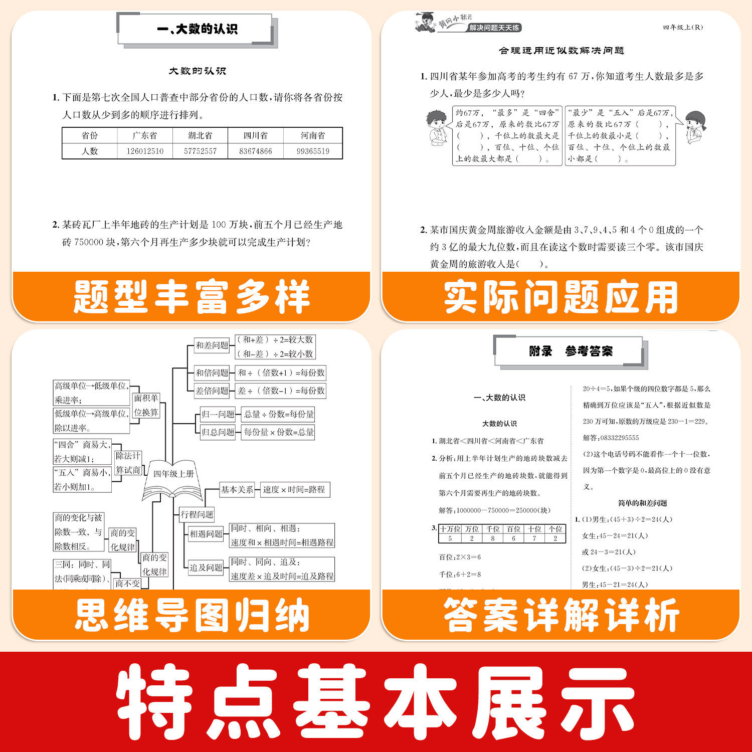 2026春黄冈小状元解决问题天天练一二三四五六年级上册下册数学人教版小学教材同步计算专项训练应用题强化口算同步思维练习册黄冈