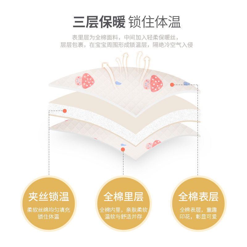 婴儿衣服春秋装新生儿纯棉宝宝哈衣 南极人艾佳趣连身衣/爬服/哈衣