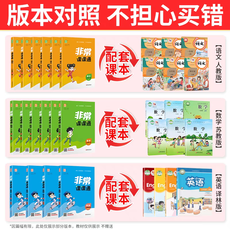 2026春非常课课通语文数学英语一二三四五六年级上下册江苏版小学同步课本教材全解课前预习复习课堂笔记资料通城学典