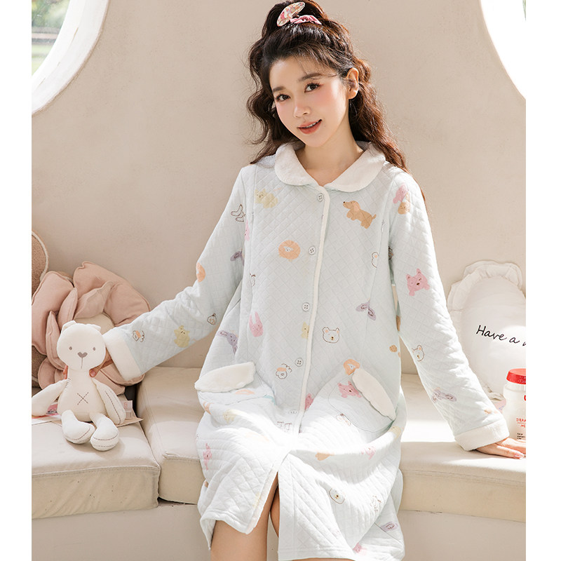 家时光月子服孕妇哺乳睡衣产后空气棉喂奶冬季外穿保暖产妇家居服,淘宝优惠券,粉丝福利购,淘宝优惠卷