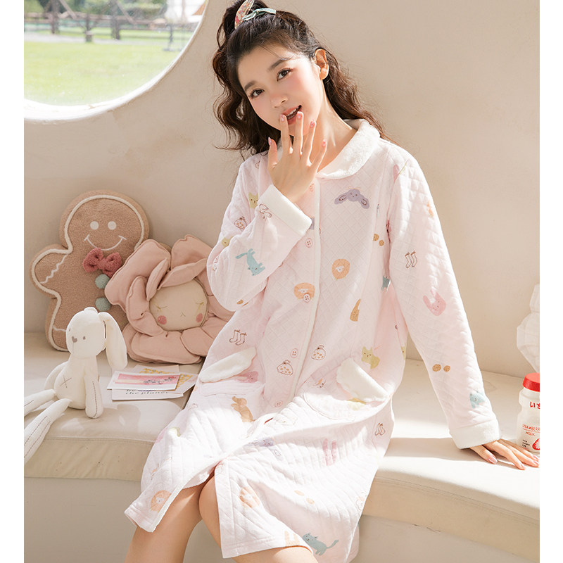 家时光月子服孕妇哺乳睡衣产后空气棉喂奶冬季外穿保暖产妇家居服,淘宝优惠券,粉丝福利购,淘宝优惠卷