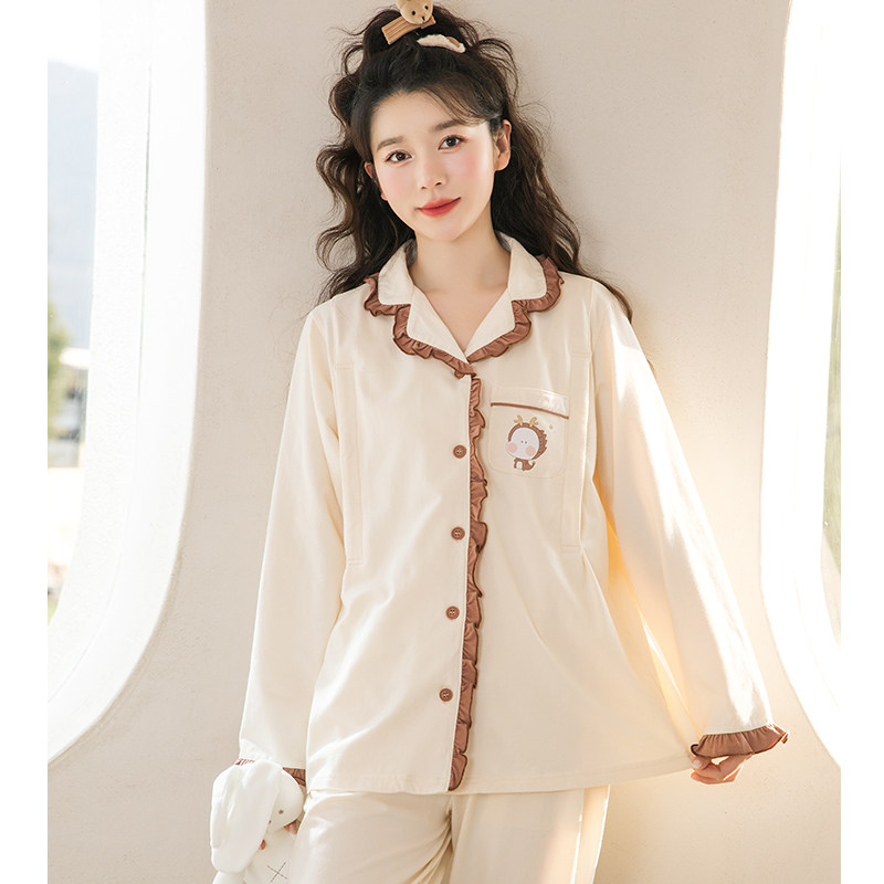 家时光月子服纯棉全棉吸汗春秋产后孕妇哺乳睡衣3月份4产妇家居服,淘宝优惠券,粉丝福利购,淘宝优惠卷