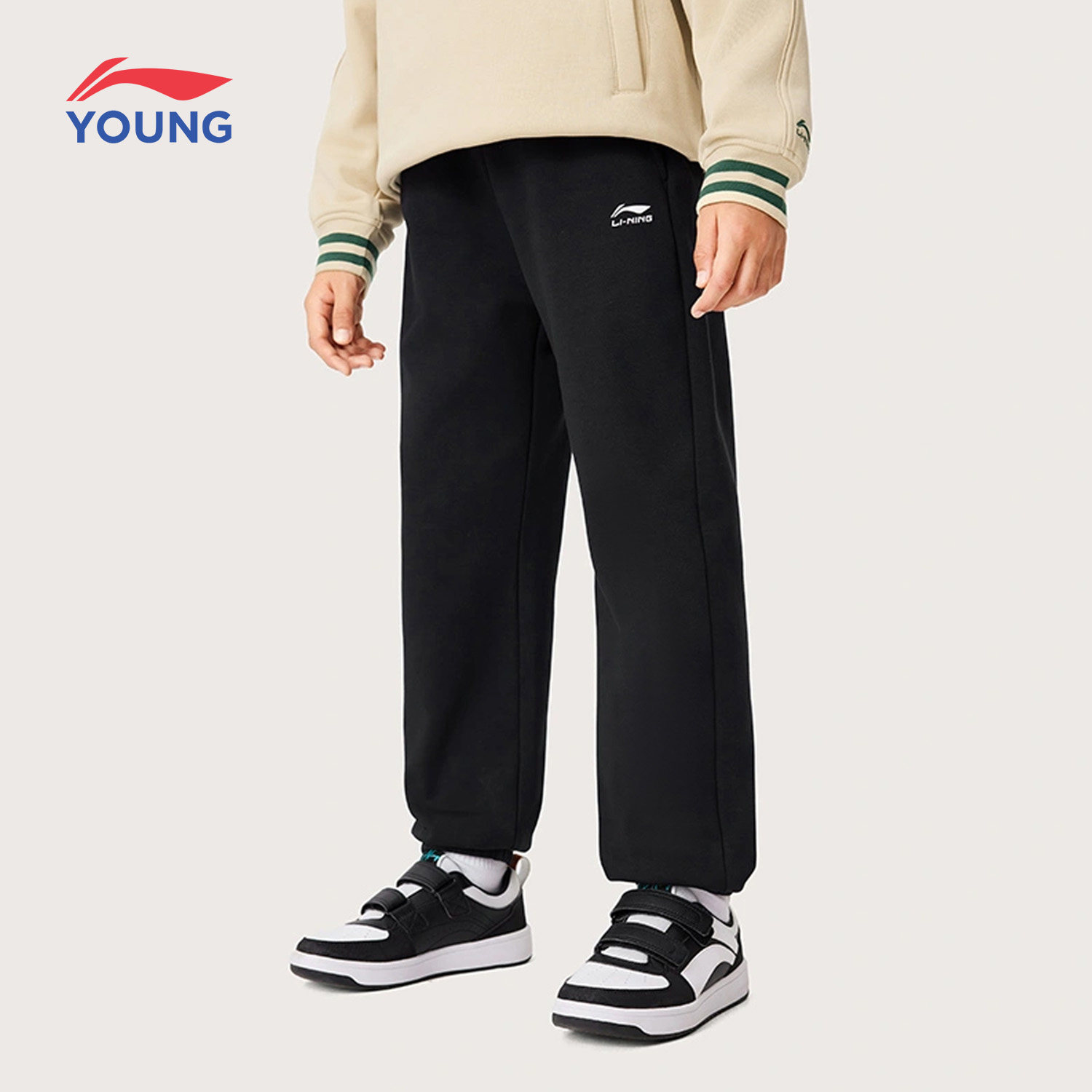 李宁儿童运动裤男女同款加绒2026年秋冬新款保暖御寒亲肤舒适卫裤,淘宝优惠券,粉丝福利购,淘宝优惠卷