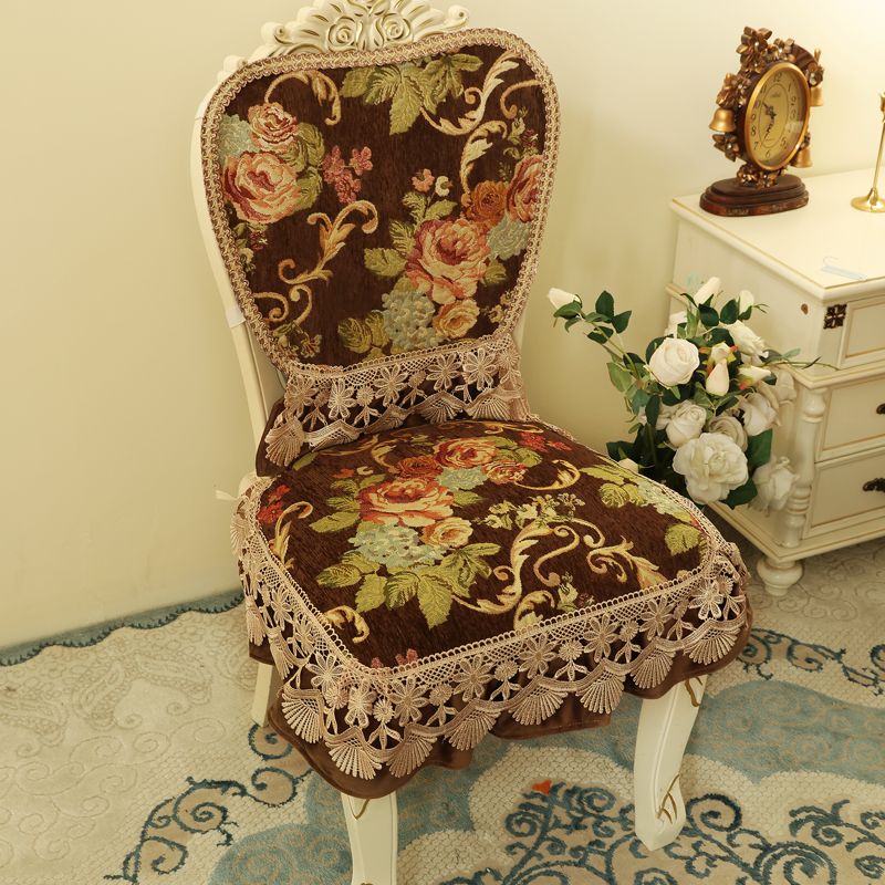 欧式高端餐桌椅子坐垫靠背套罩轻奢高级感美式餐椅垫套装四季通用