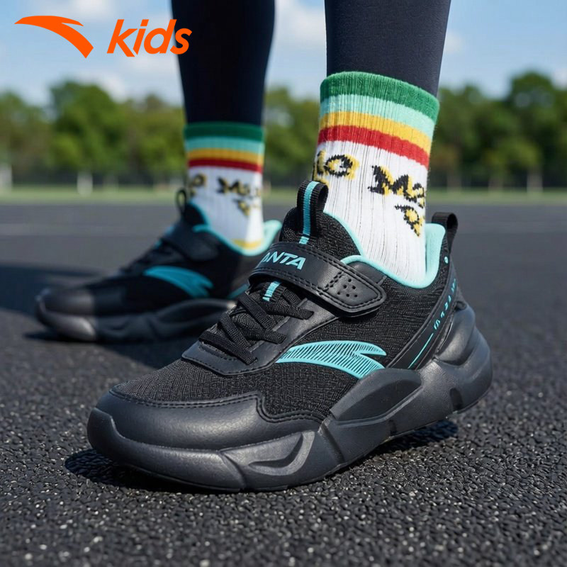 安踏童鞋男童运动鞋大童2026春季网面透气鞋子魔术贴皮面儿童跑鞋,淘宝优惠券,粉丝福利购,淘宝优惠卷