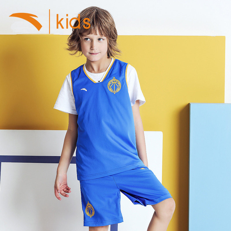 安踏童装儿童篮球服套装男童运动套装背心20