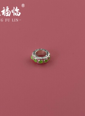 珐琅彩工艺绿色隔珠垫片