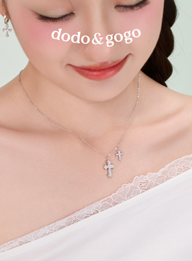 DODOGOGO轻奢十字架毛衣链女