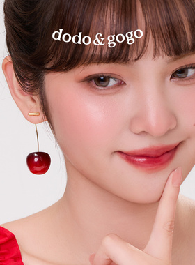 DODOGOGO红色樱桃耳环