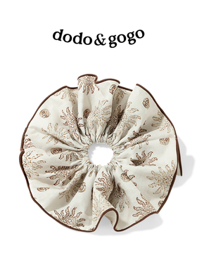 DODOGOGO法式复古印花大肠发圈