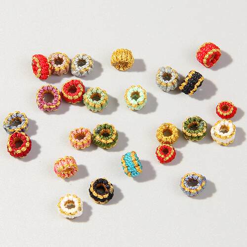 diy平结线圈编织手绳配件小装饰平结线圈编绳配件线圈配饰固定圈 - 图1