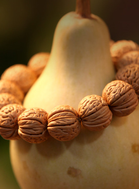 核桃手串野生桃胡脑纹磨盘矮桩