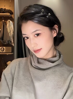 精致蝴蝶结镶钻发夹女侧边刘海夹小巧ins风发卡头饰2026新款发夹