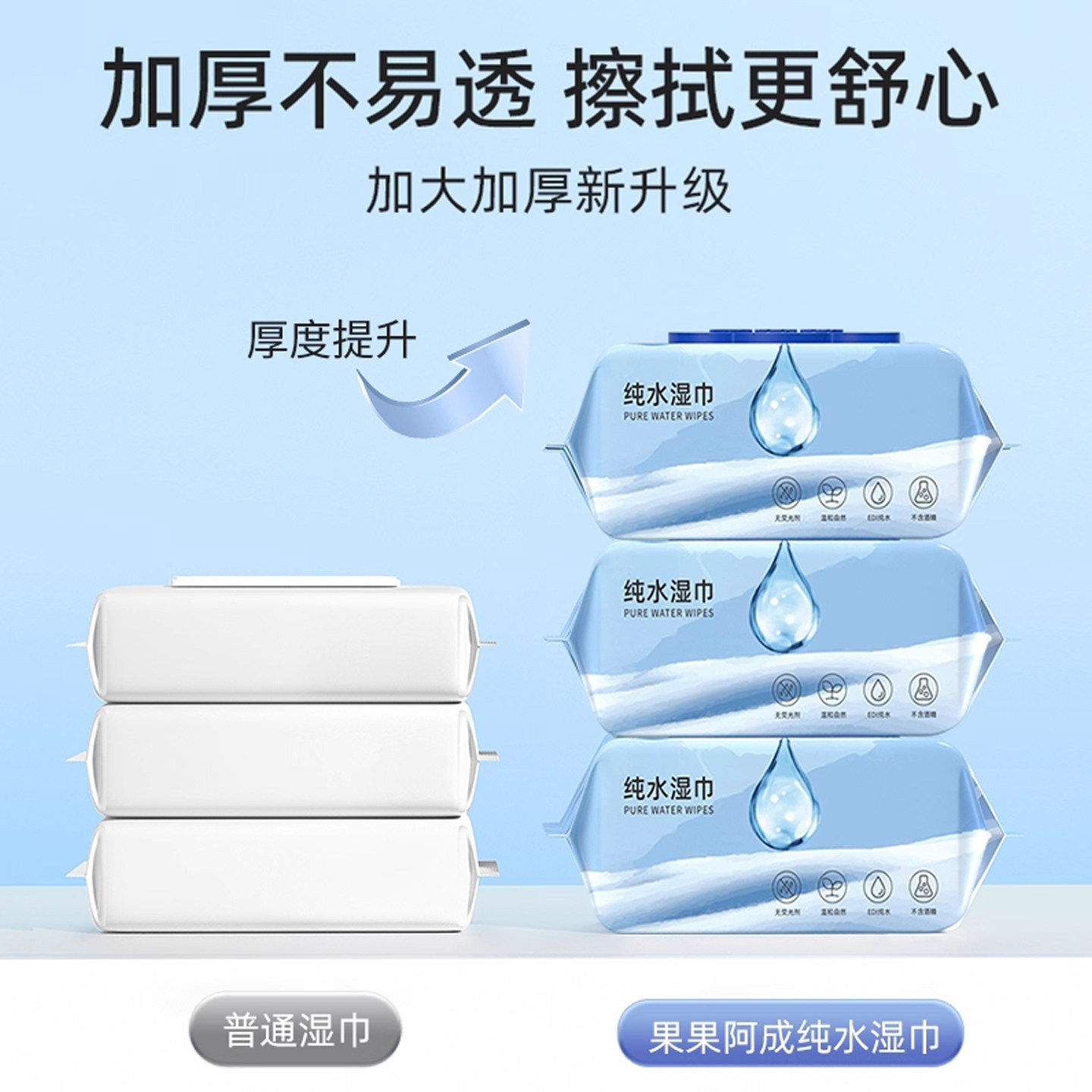 可擦嘴的纯水湿巾大包婴儿家用手口专用新生湿纸巾家庭实惠装,淘宝优惠券,粉丝福利购,淘宝优惠卷