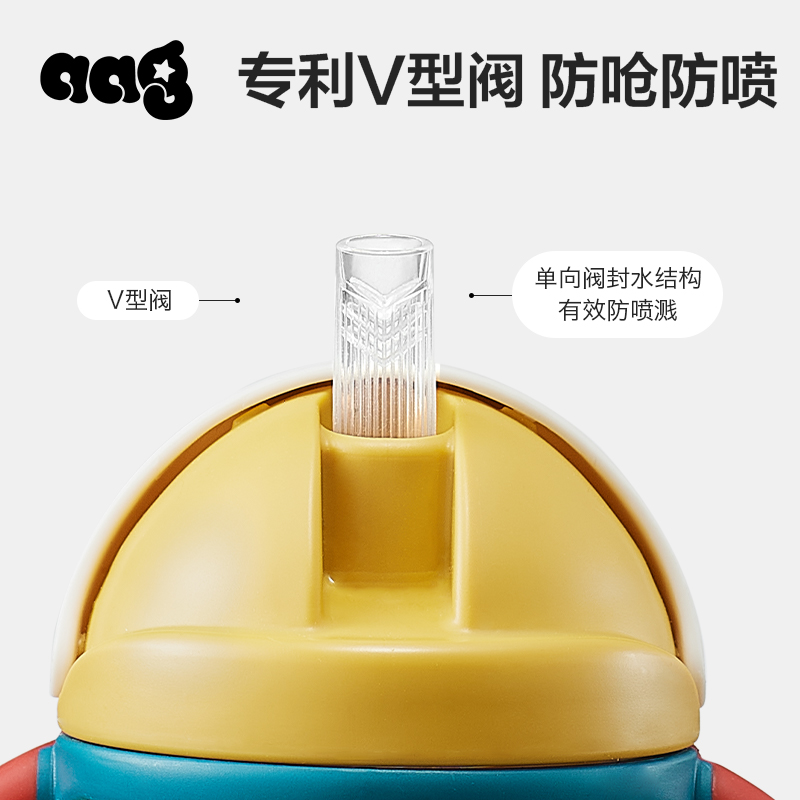 aag母婴旗舰店aag儿童吸管杯 学饮杯ppsu儿童宝宝直饮婴儿喝水杯子宝宝婴儿奶瓶0