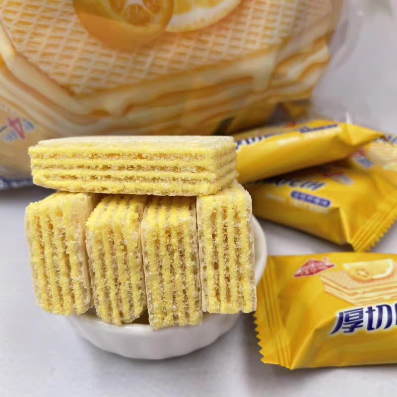 厚切威化餅香脆夾心金桔檸檬口味奶酪味獨立包裝零食小吃_饞福旗艦店_零食/堅果/特產