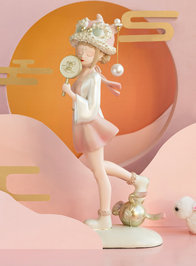 米子家居喜乐少女摆件