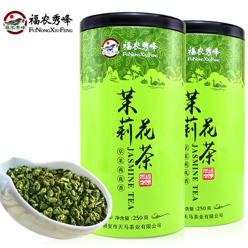 福农秀峰茉莉花茶小龙珠2024新茶叶特级浓香型绿茶500g官方旗舰店-图0