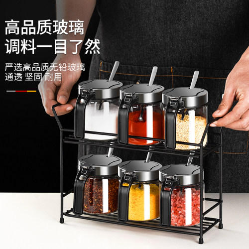 调料盒盐罐收纳调味料分装瓶厨房家用香料食品级商用调味品多功能 - 图2