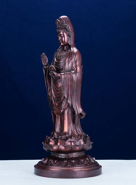 铜南海观音菩萨客厅佛堂装饰品